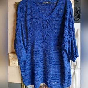 Women's Blue Knit Sweater